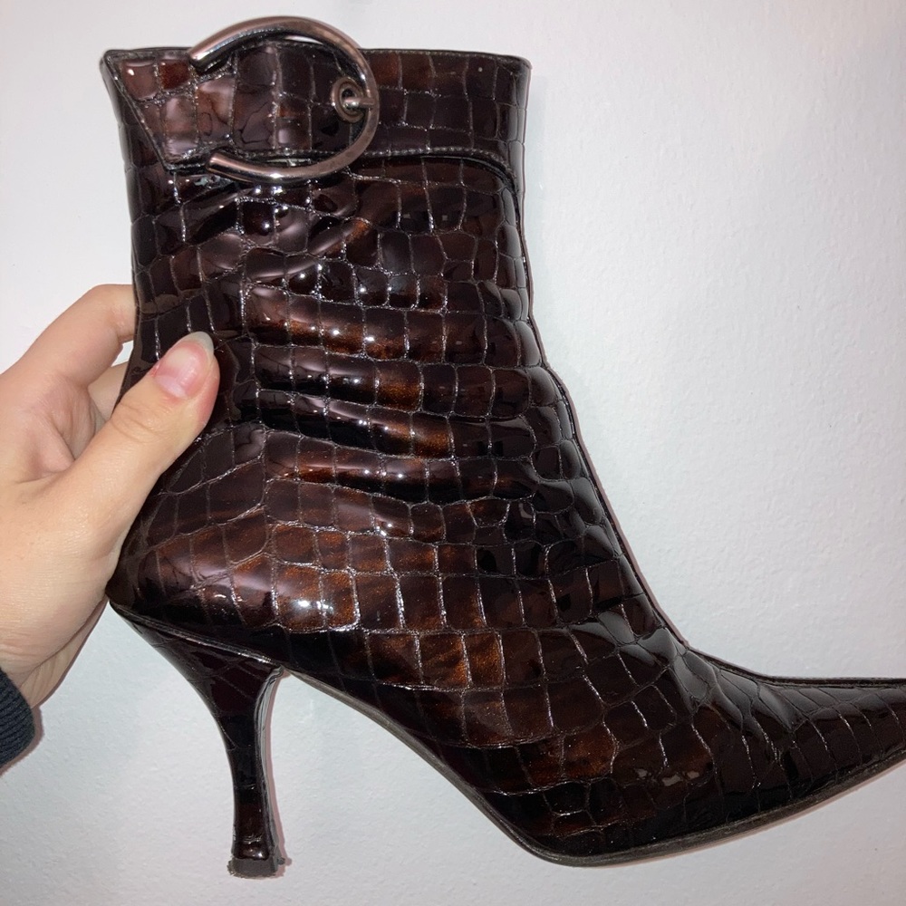 Stuart Weitzman Nubuckleboot Heeled Booties - image 5